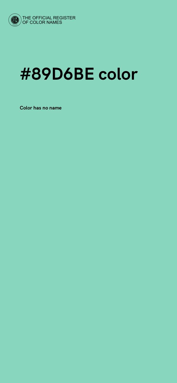 #89D6BE color image