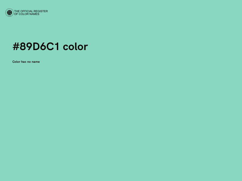 #89D6C1 color image