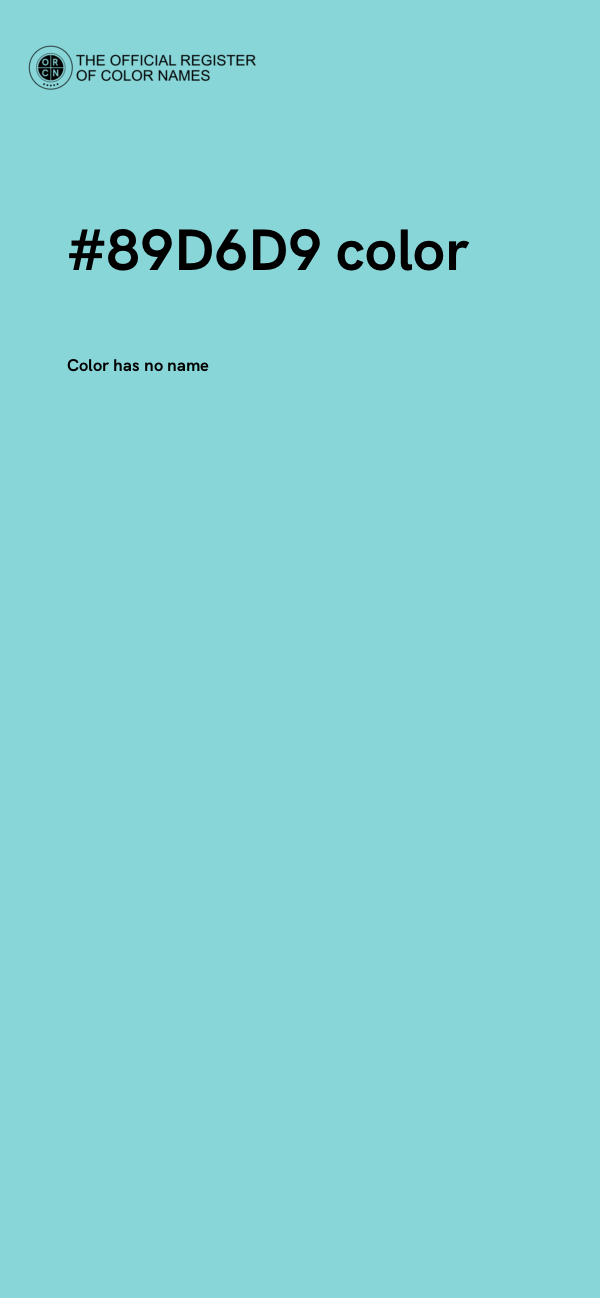 #89D6D9 color image