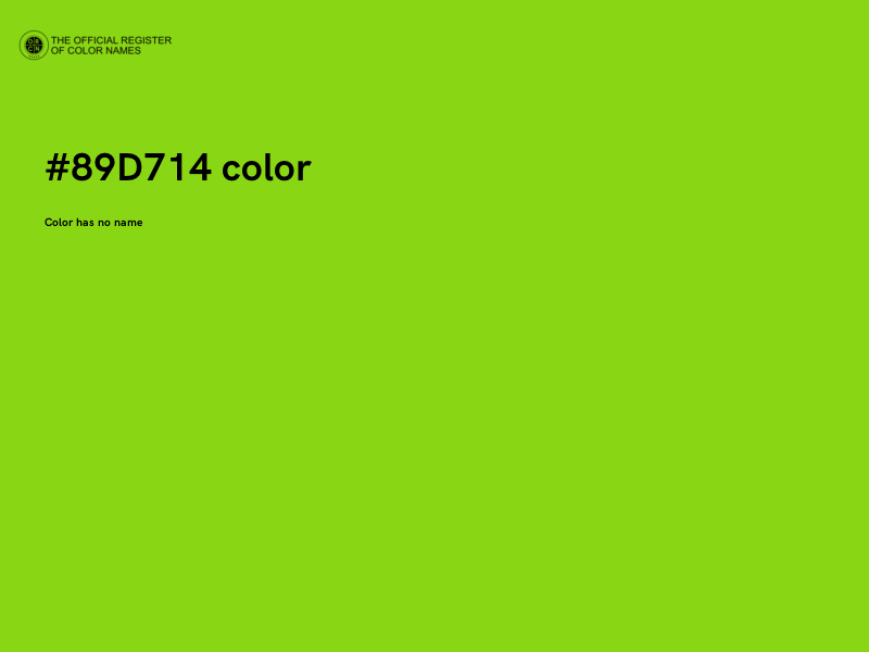#89D714 color image