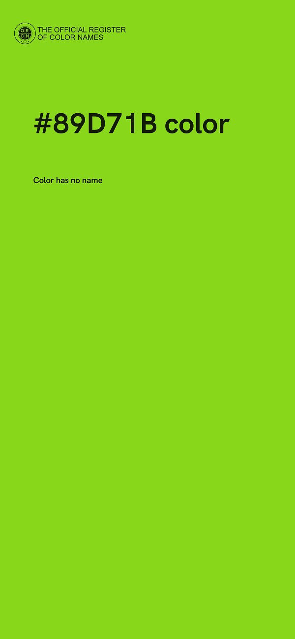 #89D71B color image