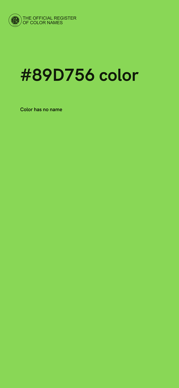 #89D756 color image