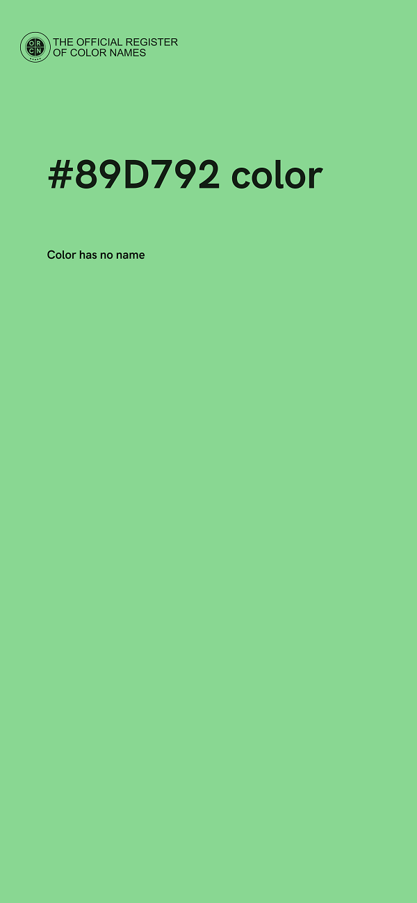 #89D792 color image