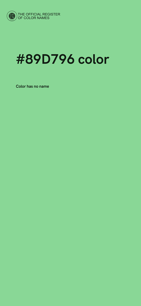 #89D796 color image