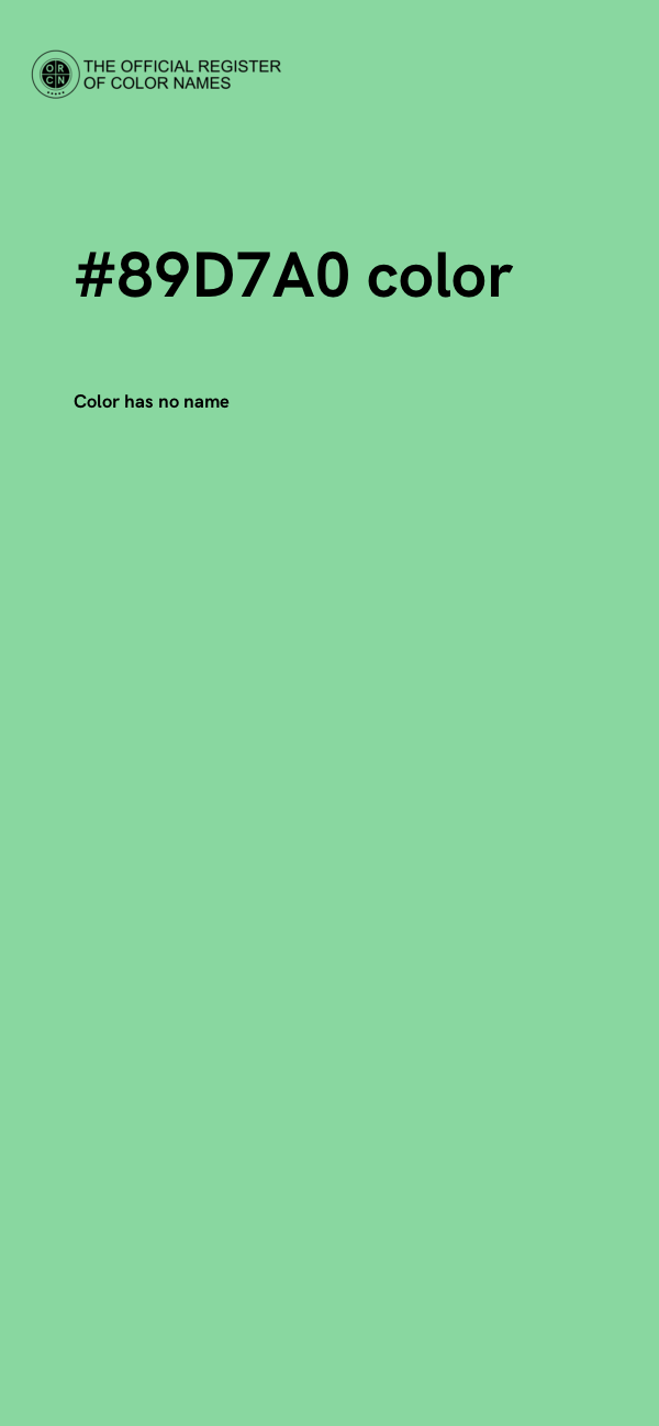 #89D7A0 color image