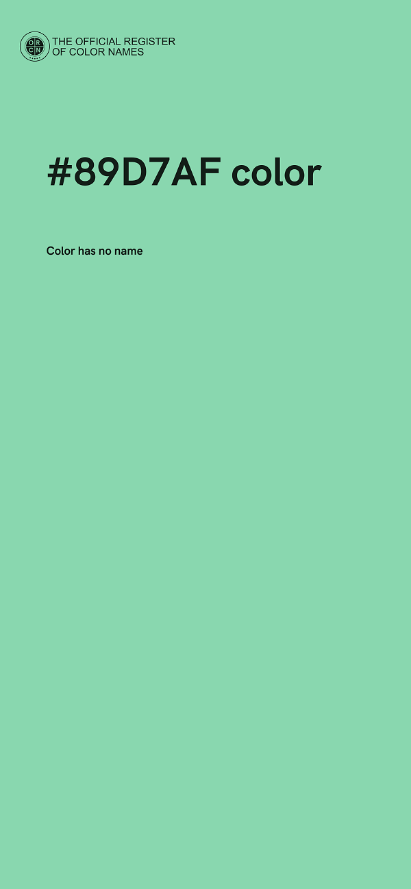 #89D7AF color image