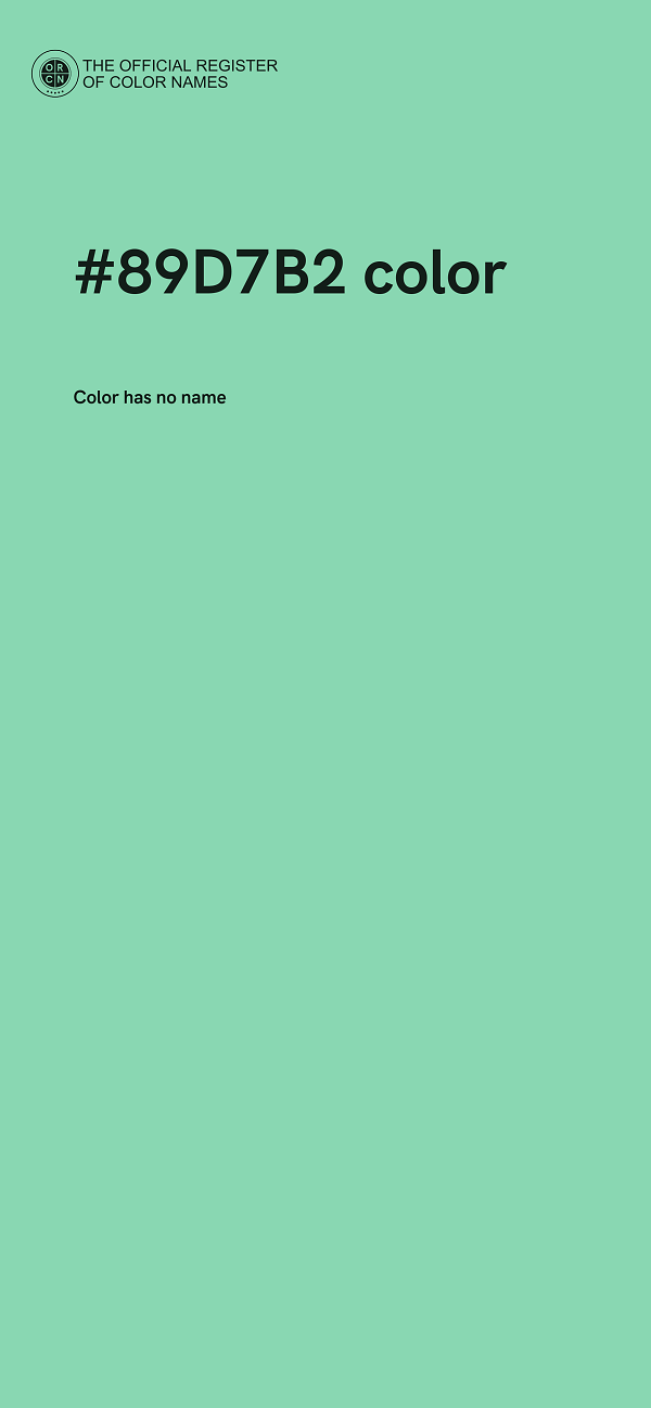 #89D7B2 color image