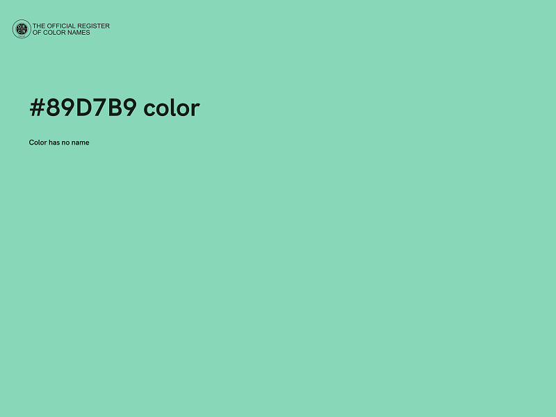 #89D7B9 color image