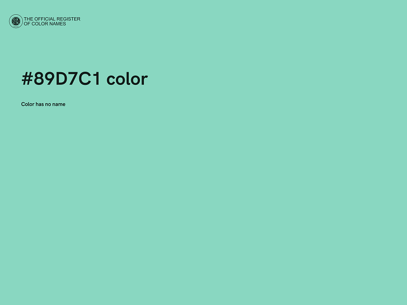 #89D7C1 color image