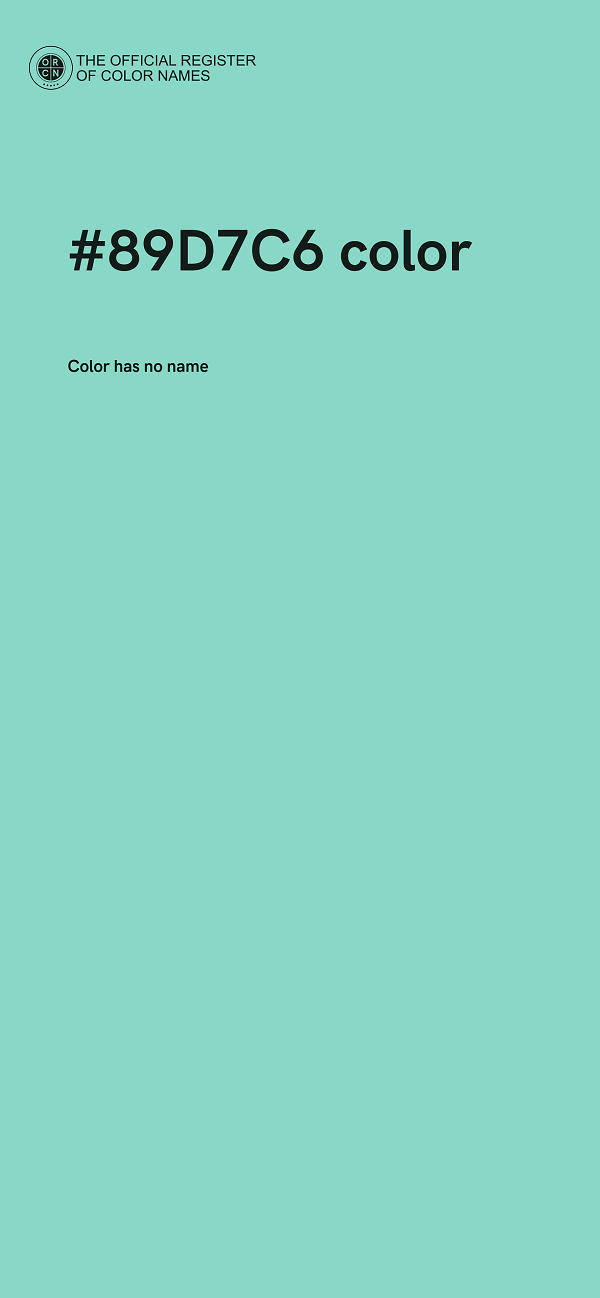 #89D7C6 color image