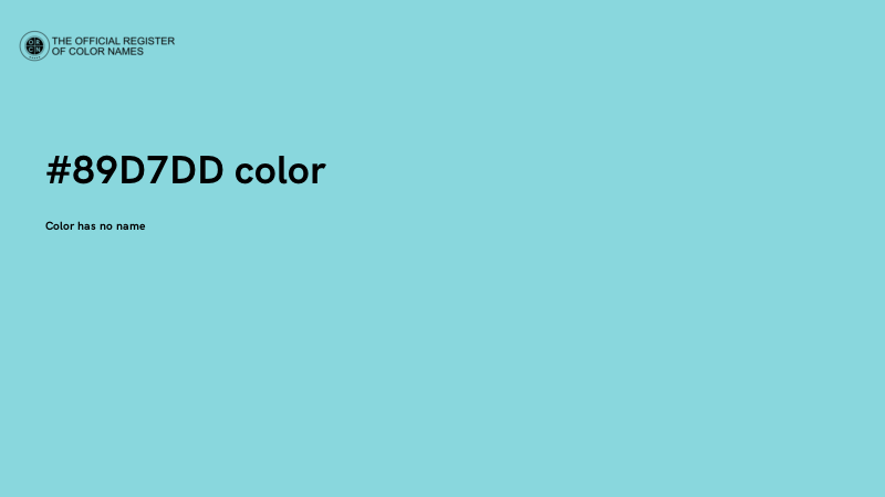 #89D7DD color image