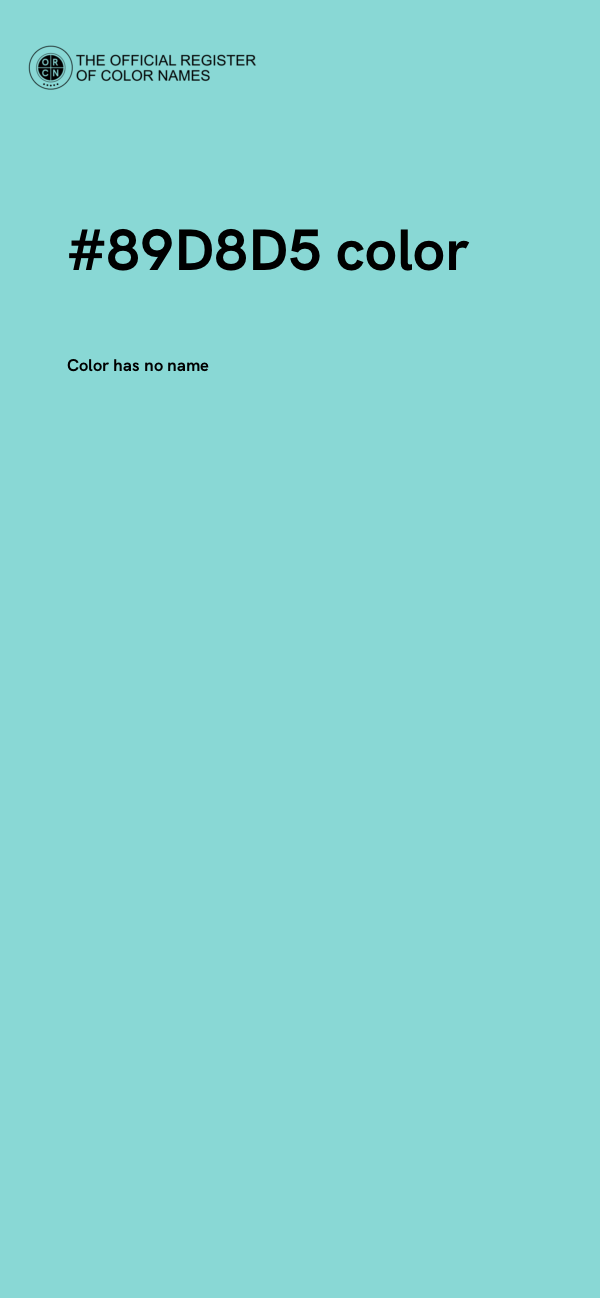 #89D8D5 color image