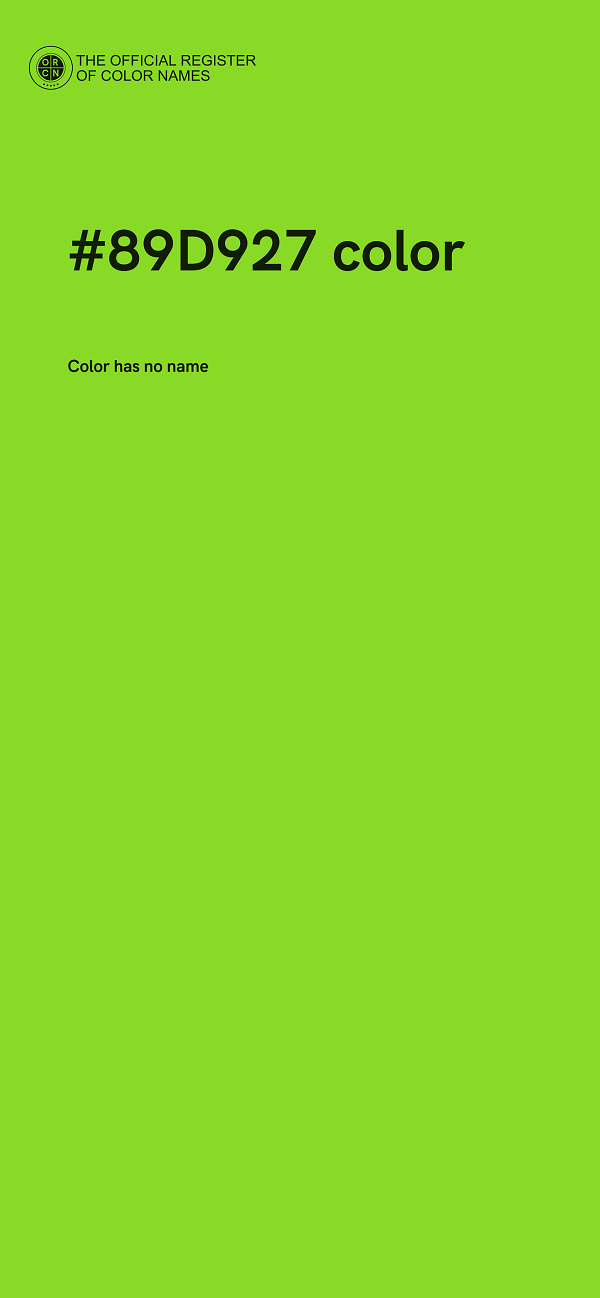 #89D927 color image