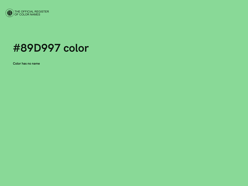 #89D997 color image