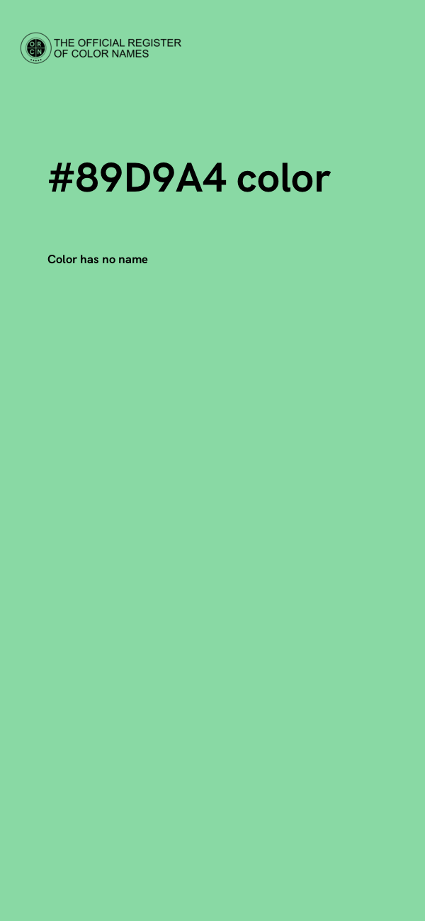 #89D9A4 color image