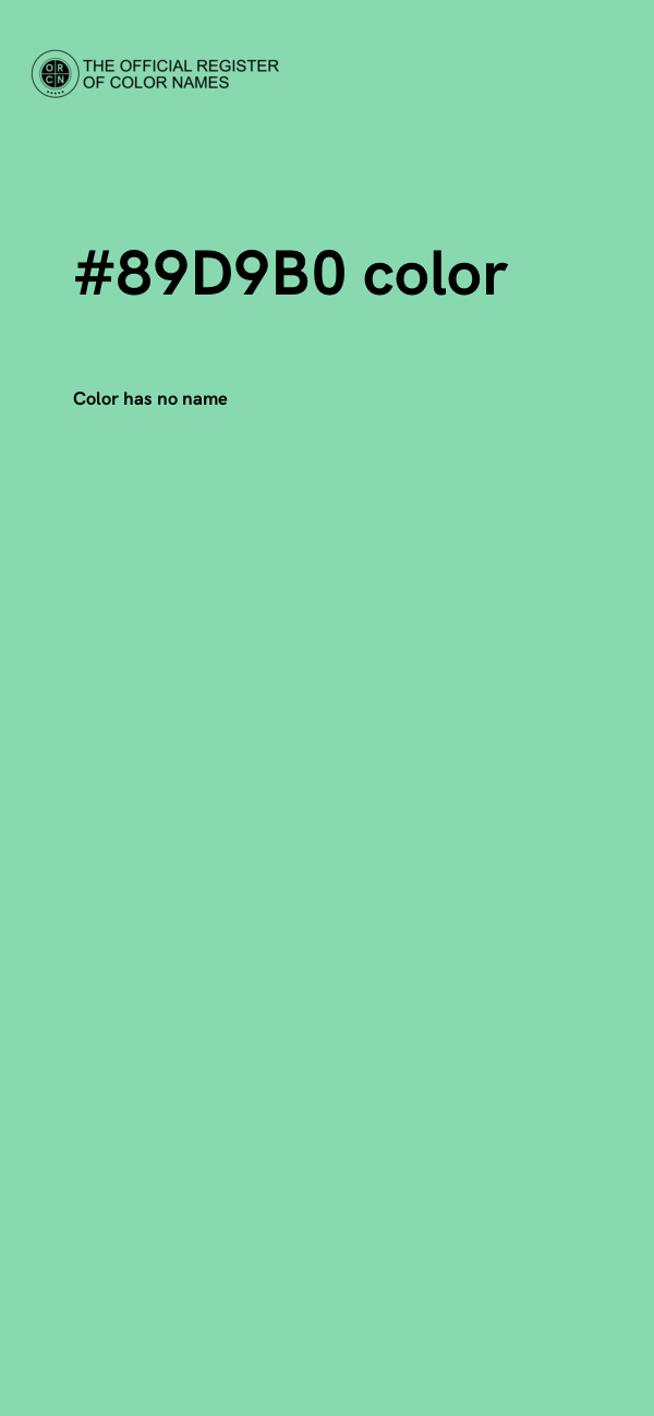 #89D9B0 color image