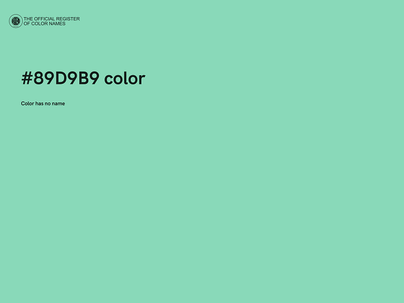 #89D9B9 color image