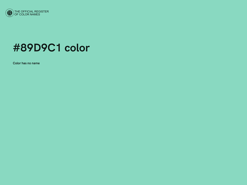 #89D9C1 color image