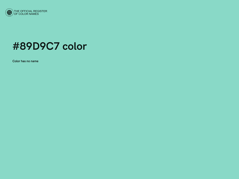 #89D9C7 color image