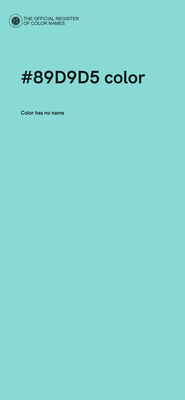 #89D9D5 color image