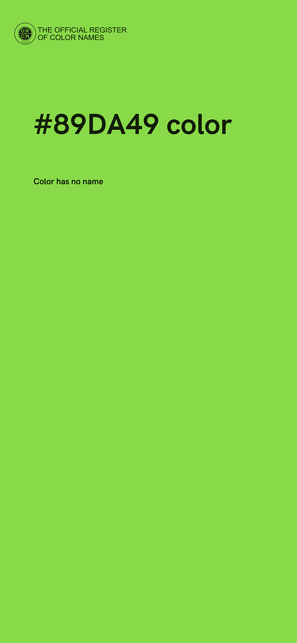 #89DA49 color image