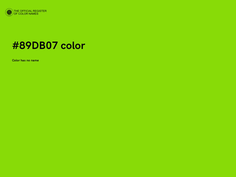 #89DB07 color image