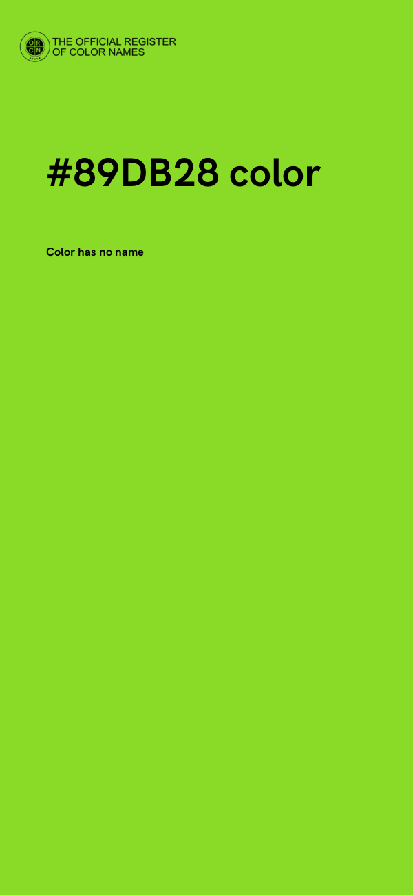 #89DB28 color image
