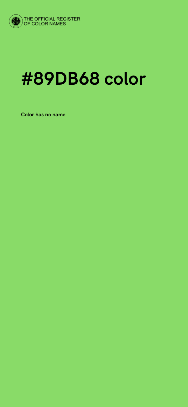 #89DB68 color image