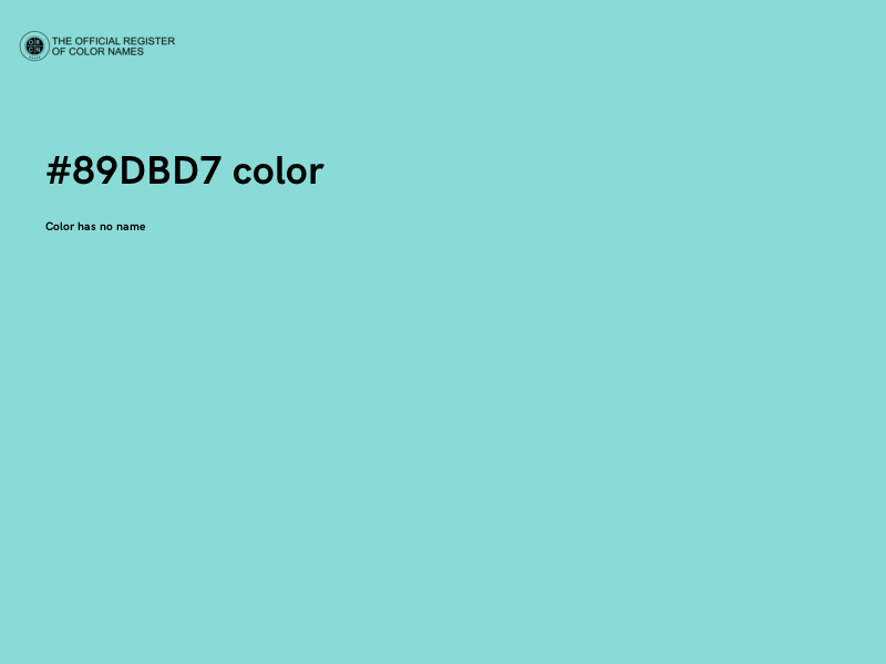 #89DBD7 color image