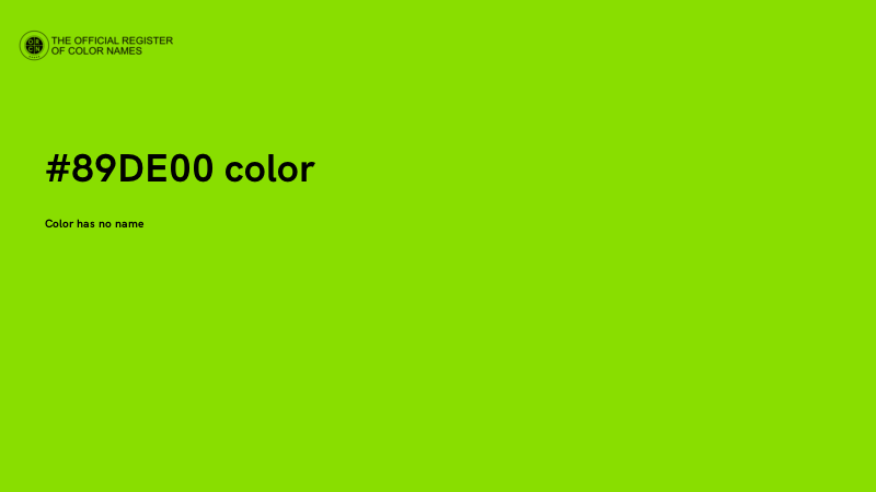 #89DE00 color image
