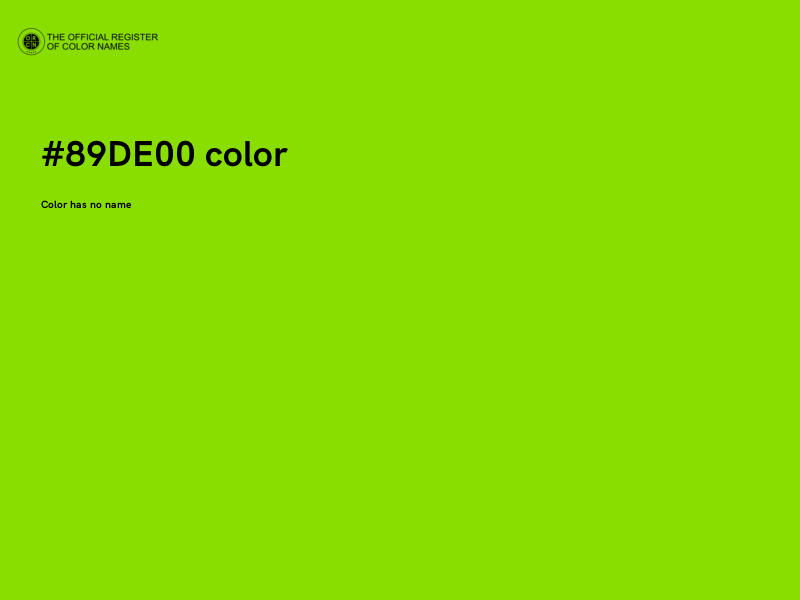 #89DE00 color image