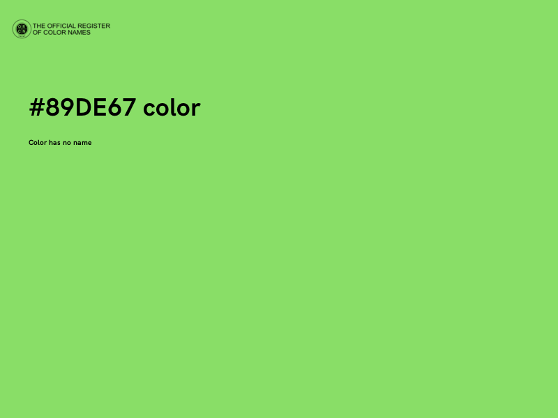 #89DE67 color image