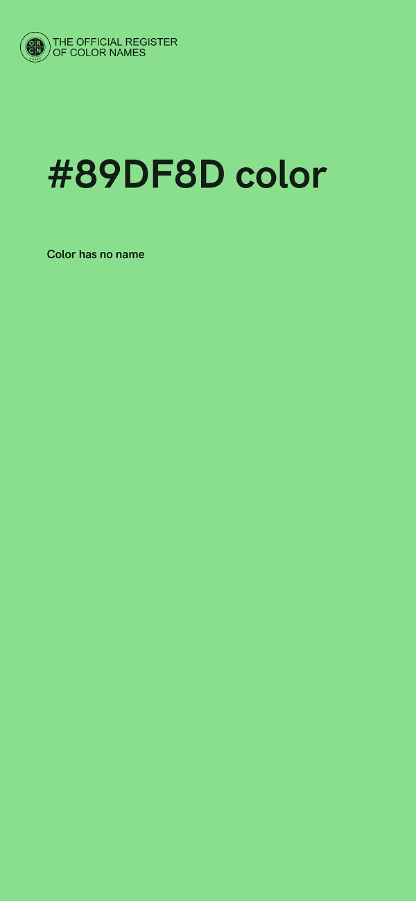 #89DF8D color image