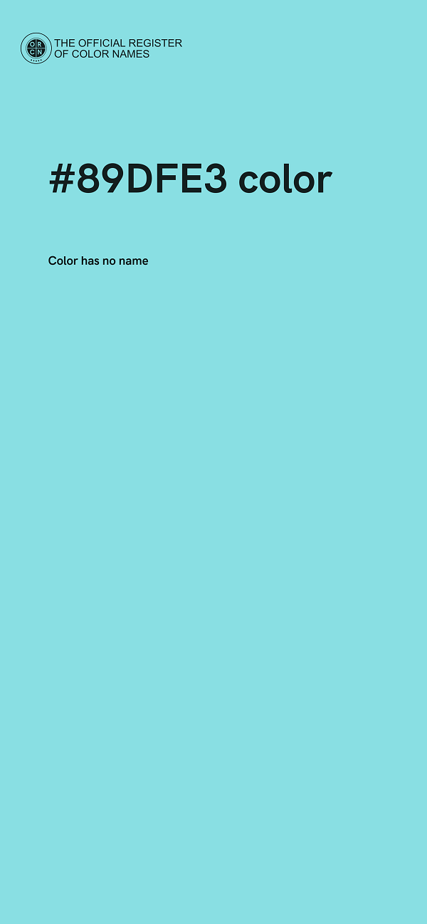 #89DFE3 color image