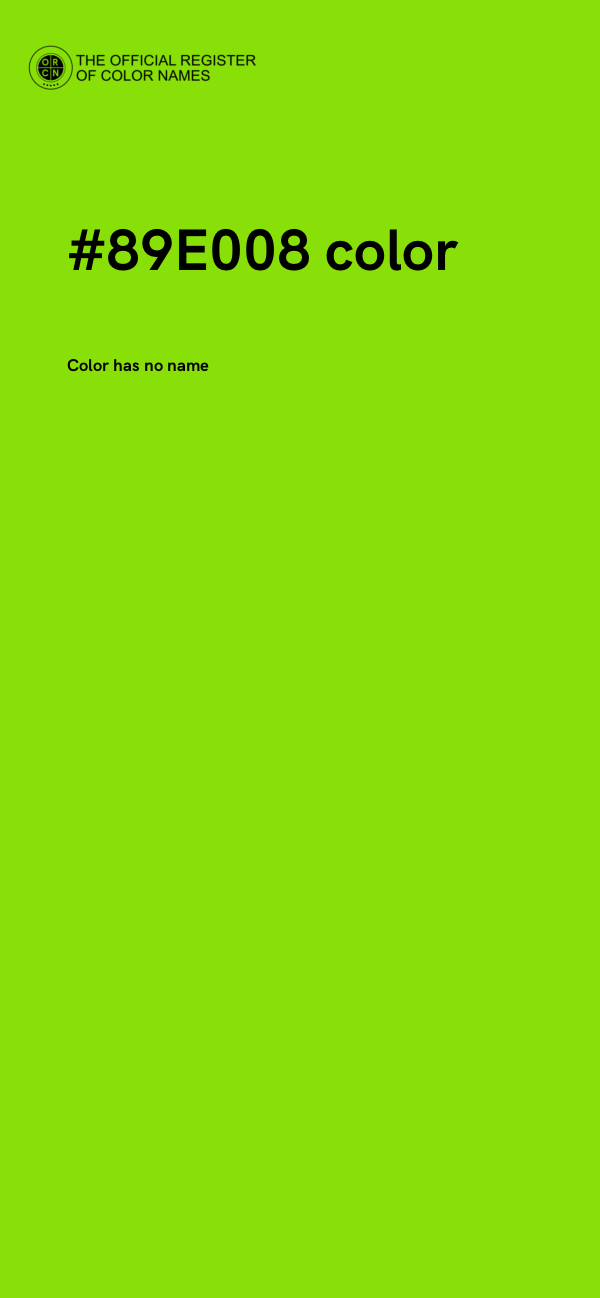 #89E008 color image