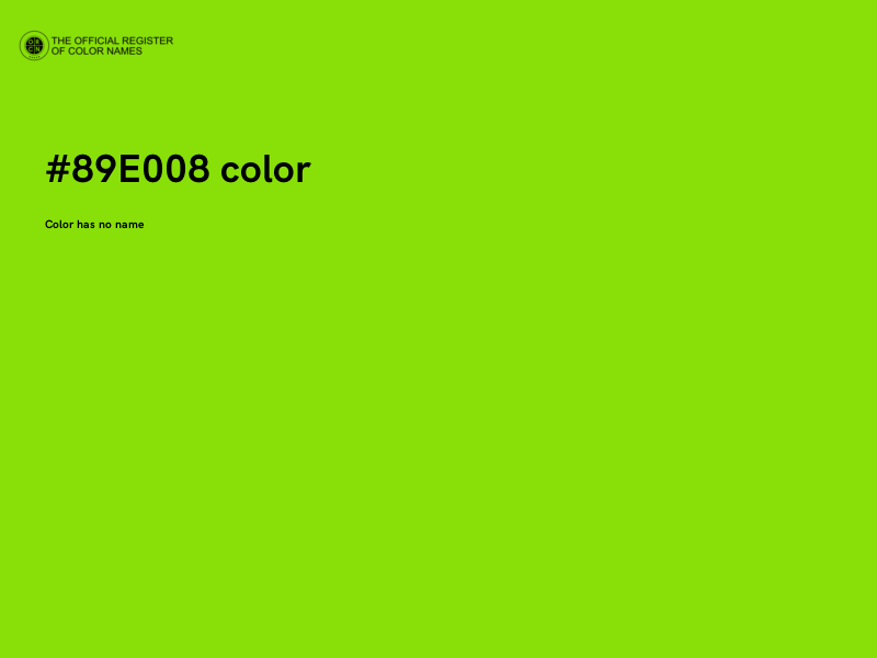 #89E008 color image