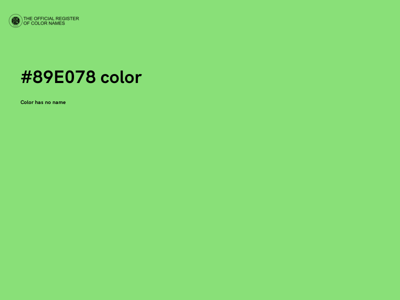 #89E078 color image