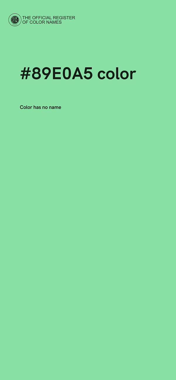#89E0A5 color image