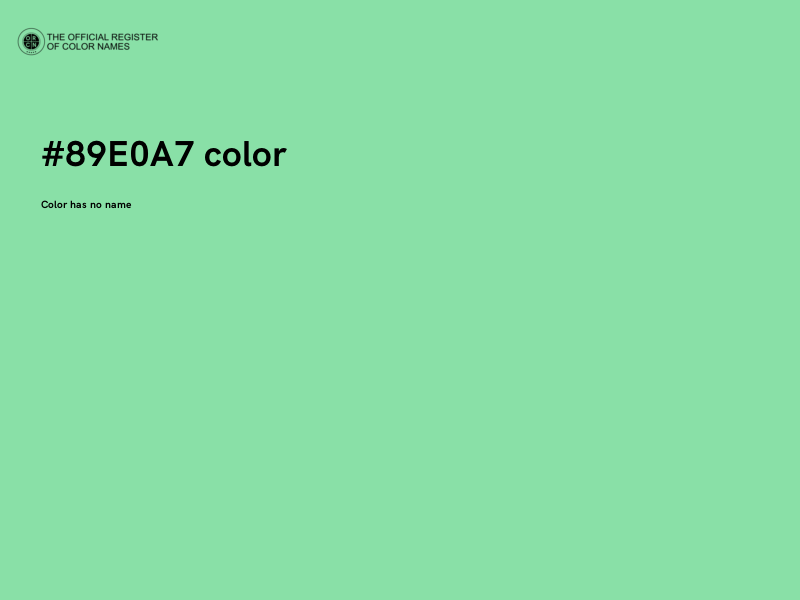#89E0A7 color image
