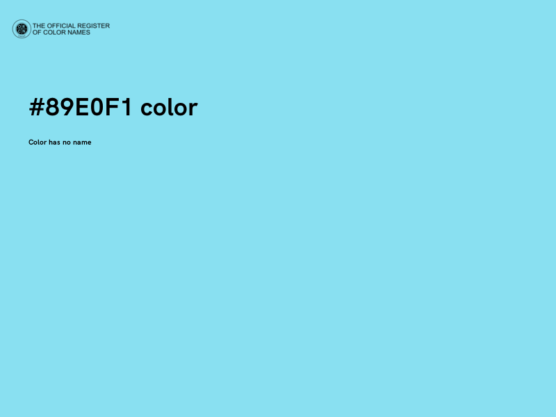 #89E0F1 color image