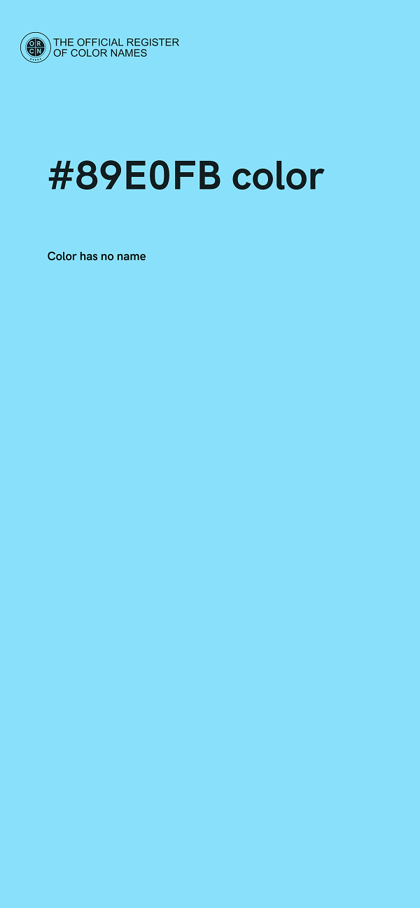 #89E0FB color image