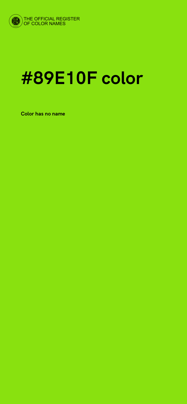 #89E10F color image