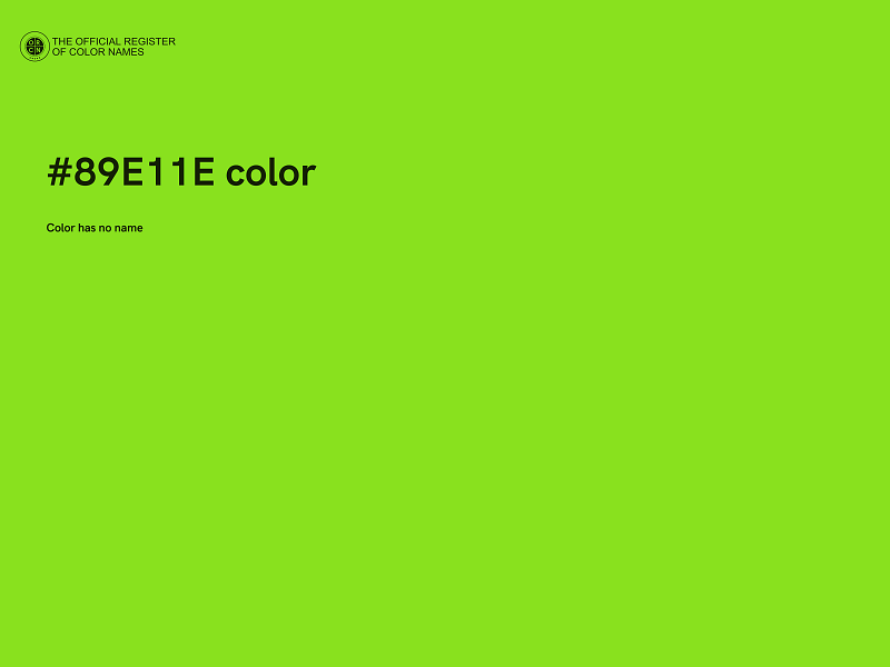 #89E11E color image