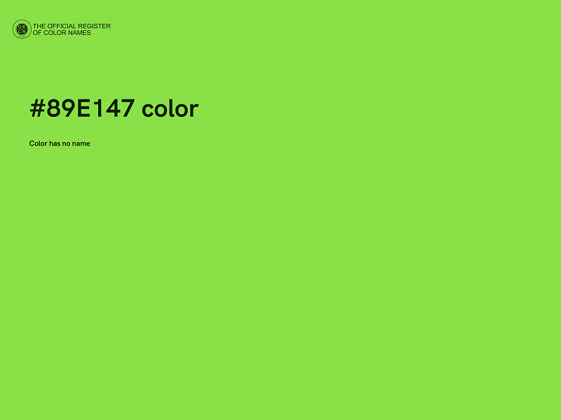 #89E147 color image