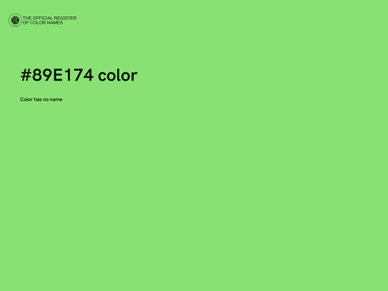 #89E174 color image