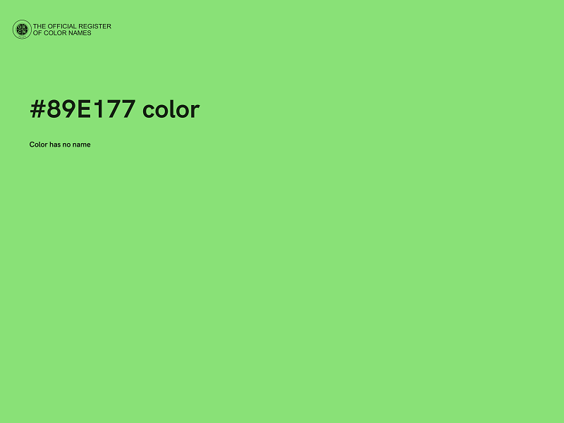 #89E177 color image