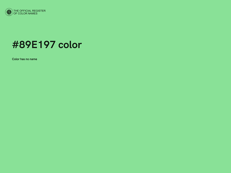 #89E197 color image