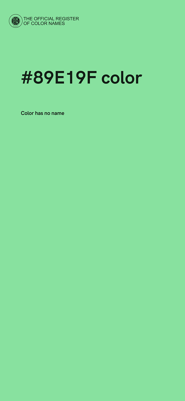 #89E19F color image