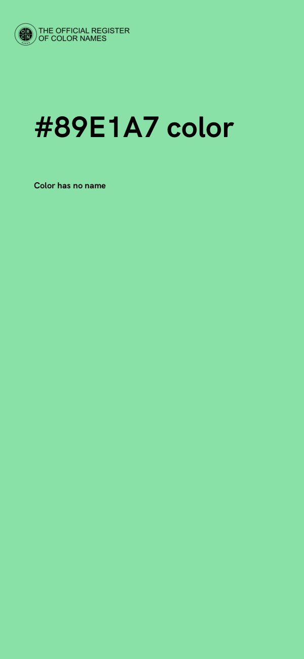 #89E1A7 color image