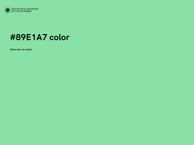 #89E1A7 color image